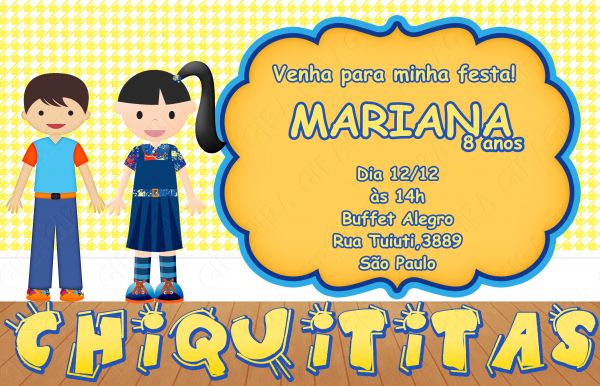 Convite digital CHIQUITITAS